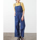 インディゴ | オールインワン デニム 綿 | Honeys