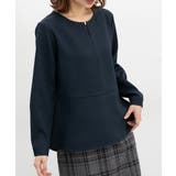 ネイビー | トップス ブラウス 長袖 | Honeys