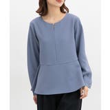 スモーキーブルー | トップス ブラウス 長袖 | Honeys
