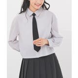 グレー×オフ | トップス ブラウス 長袖 | Honeys