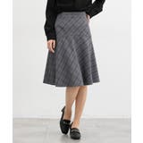 グレーチェック | ボトムス スカート ひざ丈 | Honeys