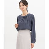 ブルーグレー | トップス ブラウス 長袖 | Honeys