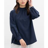 ネイビー | トップス ブラウス 長袖 | Honeys