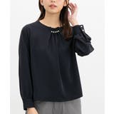 ネイビー | トップス ブラウス 長袖 | Honeys