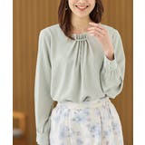 ライトグリーン | トップス ブラウス 長袖 | Honeys