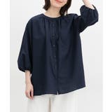 ネイビー | トップス ブラウス 2wayブラウス | Honeys