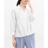 ホワイト | トップス ブラウス 裾タックブラウス | Honeys