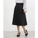 ブラック | ボトムス スカート ひざ丈 | Honeys