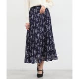 コン花柄 | ボトムス ロングスカート プリーツスカート | Honeys