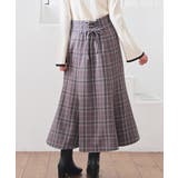 グレーチェック | ボトムス スカート ロングスカート | Honeys