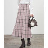 ベージュチェック | ボトムス スカート ロングスカート | Honeys