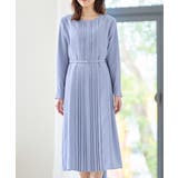 スモーキーブルー | ワンピース 長袖 ロング丈 | Honeys
