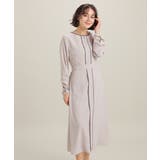 グレージュ | ワンピース 長袖 ロング丈 | Honeys