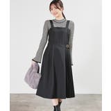 ブラック | ワンピース ノースリーブ ロング丈 | Honeys