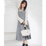 杢チャコール | ワンピース ノースリーブ ロング丈 | Honeys