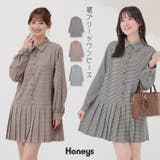 ワンピース 長袖 ミニ丈 | Honeys | 詳細画像1