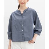 ネイビー | トップス ブラウス スキッパーブラウス | Honeys