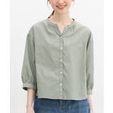 グリーン | トップス ブラウス スキッパーブラウス | Honeys