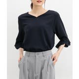 ネイビー | トップス ブラウス 大きいサイズ | Honeys