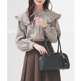 ベージュチェック | トップス ブラウス 長袖 | Honeys