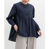 ネイビー | トップス ブラウス 長袖 | Honeys