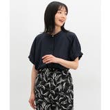 ネイビー | トップス ブラウス 半袖 | Honeys