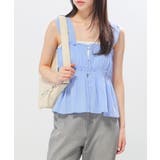 サックス | トップス ブラウス ノースリーブ | Honeys