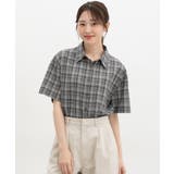 グレー×オフ | トップス シャツ ブラウス | Honeys