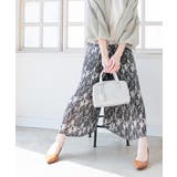 グレー花柄 | ボトムス パンツ ガウチョパンツ | Honeys