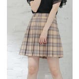 ベージュチェック | ボトムス スカート ミニスカート | Honeys