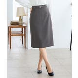 杢チャコール | ボトムス スカート ひざ丈 | Honeys