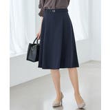 ネイビー | ボトムス スカート ひざ丈 | Honeys