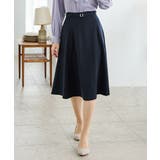 ネイビー | ボトムス スカート ひざ丈 | Honeys