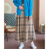 ベージュチェック | ボトムス スカート ロングスカート | Honeys