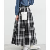 クロチェック | ボトムス スカート ロングスカート | Honeys