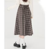 グレーチェック | ボトムス スカート ひざ丈 | Honeys