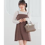 ブラウン | ワンピース ノースリーブ ミニ丈 | Honeys