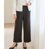 ブラック | ボトムス ストレートパンツ 通勤 | Honeys