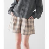 ベージュチェック | ボトムス パンツ ショートパンツ | Honeys