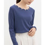 スモーキーブルー | トップス カットソー 長袖 | Honeys