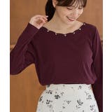 パープル | トップス カットソー 長袖 | Honeys
