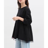 ブラック | トップス 半端袖 レディース | Honeys