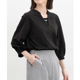 ブラック | トップス カットソー アクセ付トップス | Honeys