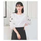 トップス カットソー リボン付トップス | Honeys | 詳細画像3