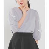 グレー | トップス カットソー リボン付トップス | Honeys