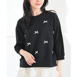 ブラック | トップス カットソー リボン付トップス | Honeys