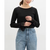 ブラック | トップス カットソー 長袖 | Honeys