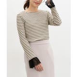 ベージュ×クロ | トップス カットソー 長袖 | Honeys