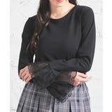 ブラック | トップス カットソー 長袖 | Honeys