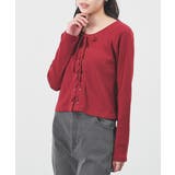 レッド | トップス カットソー 長袖 | Honeys